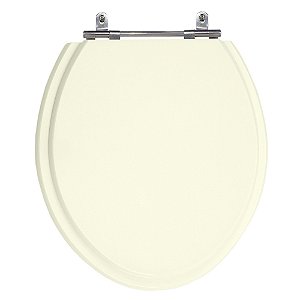 Assento Laqueado Convencional Oval Bege Claro (Biscuit) Tampa Vaso Deca-incepa-celite-roca