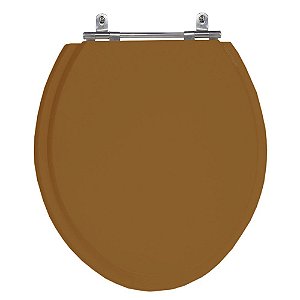 Assento Laqueado Convencional Oval Caramelo Universal Tampa Vaso Deca-incepa-celite-ideal-roca em Mdf