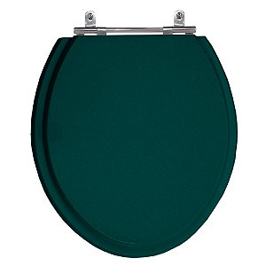 Assento Laqueado Convencional Verde Petroleo Universal Tampa Vaso Deca-incepa-celite-ideal-roca em Mdf
