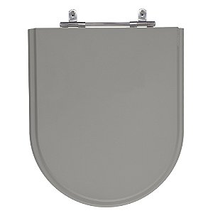 Assento Laqueado Carrara Cinza Vip (Escuro) Tampa para Vaso Deca em Mdf