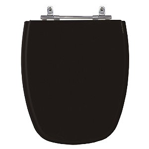 Assento Laqueado Monte Carlo Ebano (Preto) Tampa para Vaso Deca em Mdf