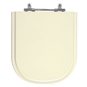 Assento Laqueado Vogue Plus Creme Tampa para Vaso Deca em Mdf