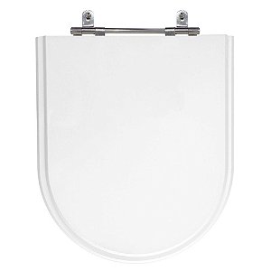 Assento Laqueado Flox Branco Tampa para Vaso Fiori em Mdf