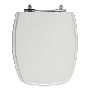 Assento Laqueado Primula Cinza Claro Tampa para Vaso Fiori em Mdf