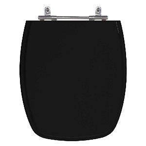 Assento Laqueado Primula Preto Tampa para Vaso Fiori em Mdf