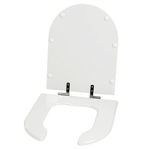 Assento Laqueado Luna Medic Branco Tampa para Vaso Icasa de Mdf