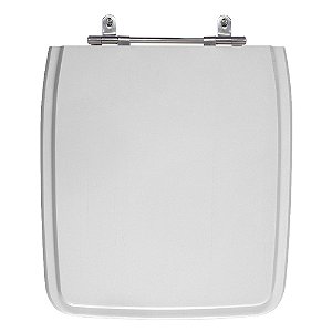 Assento Laqueado Vila Rica Cinza Claro Tampa para Vaso Icasa em Mdf