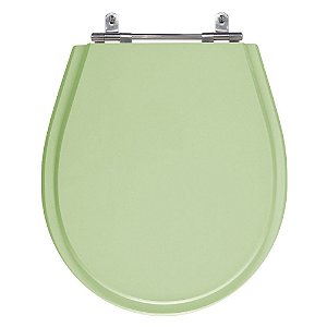 Assento Laqueado Avalon Verde Claro Tampa para Vaso Ideal em Mdf