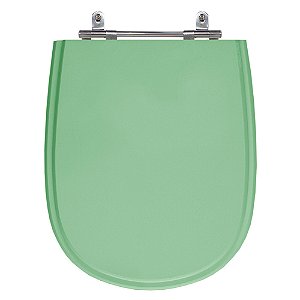 Assento Laqueado Paris Verde Aquamarine Tampa para Vaso Ideal em Mdf