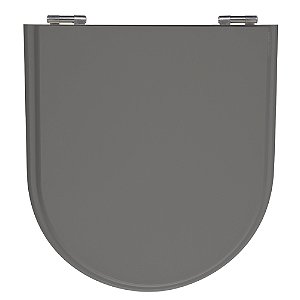 Assento Laqueado Calypso Ambar (Cinza Escuro) Tampa para Vaso Incepa em Mdf