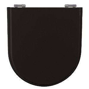 Assento Laqueado Calypso Preto Tampa para Vaso Incepa em Mdf