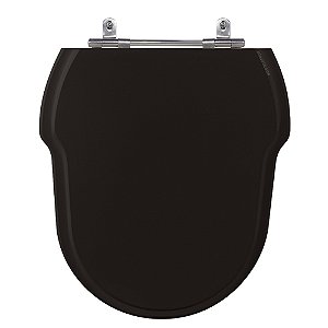 Assento Laqueado Hampton Preto Tampa para Vaso Incepa em Mdf