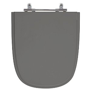 Assento Laqueado Ibiza Amber (Cinza Escuro) Tampa para Vaso Incepa em Mdf