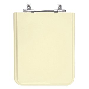 Assento Laqueado Square Bone (Bege) Tampa para Vaso Incepa em Mdf