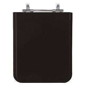 Assento Laqueado Square Preto Tampa para Vaso Incepa em Mdf