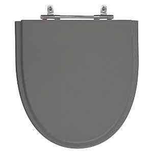 Assento Laqueado Studio Cinza Escuro Tampa para Vaso Incepa em Mdf
