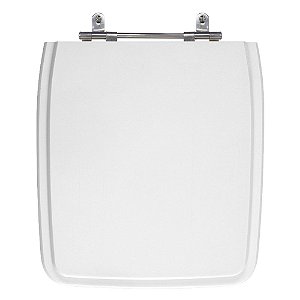 Assento Laqueado Anturius Branco Tampa para Vaso Luzarte em Mdf