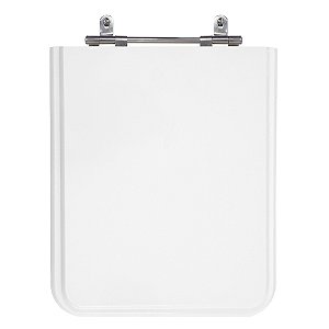 Assento Laqueado Malva Branco Tampa para Vaso Mari em Mdf