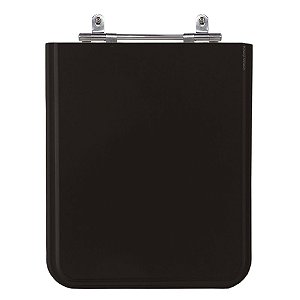 Assento Laqueado Malva Preto Tampa para Vaso Mari em Mdf