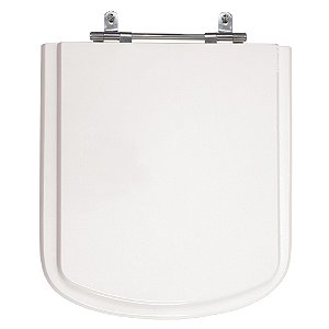 Assento Laqueado Debba Branco Tampa para Vaso Roca em Mdf