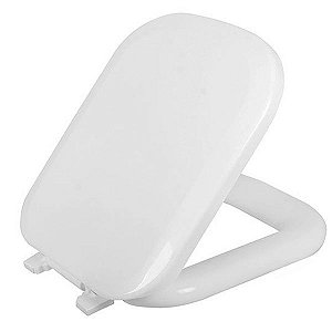 Assento Sanitário Quadra Branco Tampa para Vaso Deca Almofadado