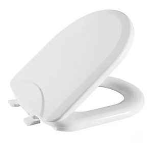 Assento Almofadado Luna Branco Tampa para Bacia Icasa