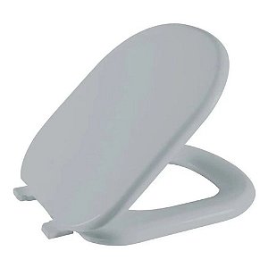 Assento Sanitário Dona Beja Cinza Claro Tampa para Vaso Santa Clara Almofadado