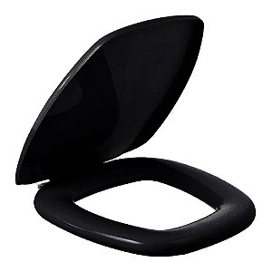 Assento Almofadado Thema Preto Tampa para Bacia Incepa