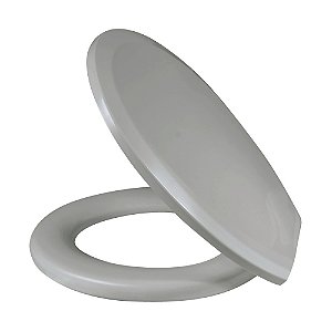 Assento Almofadado Plus Slim Oval Cinza Claro Vaso Marcas