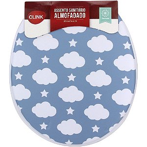 Assento Almofadado Decorado Nuvem