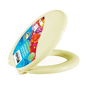 Assento Almofadado Floral Duda Bege