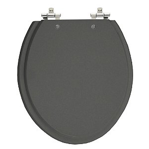 Assento Poliéster Oval Cinza Escuro Tampa Vaso Deca-incepa-celite-ideal-roca