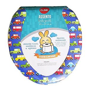 Assento Infantil Decorado Carros Redutor para Vaso Oval