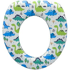 Assento Infantil Decorado Dinossauros Redutor para Vaso Oval
