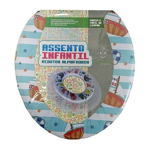 Assento Infantil Decorado Marinheiro Redutor para Vaso Oval