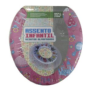 Assento Infantil Decorado Princesa Redutor para Vaso Oval