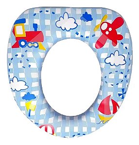 Assento Infantil Decorado Trem Redutor para Vaso Oval