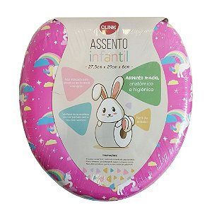 Assento Infantil Decorado Unicornio Redutor para Vaso Oval