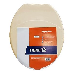 Tampa de Vaso Oval Univ Bege Tigre Max para Todas As Marcas