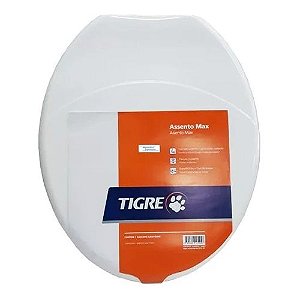 Tampa de Vaso Oval Univ Branco Tigre Max para Todas Marcas