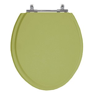 Assento Laqueado Convencional Oval Verde Itapuã Tampa Vaso Deca-incepa-celite-ideal-roca em Mdf