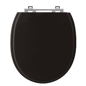 Tampa de Vaso Village Preto Tampa para Vaso Deca de Madeira Laqueada