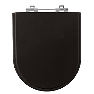 Assento Sanitário Belle Epoque Preto Tampa para Vaso Deca Almofadado