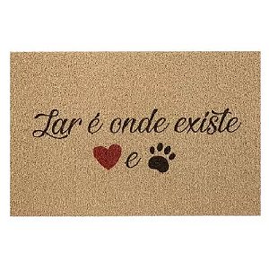 Tapete Pet Vinil 60x40cm Lar Onde Existe Kapazi