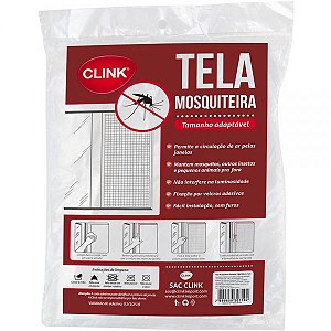 Tela Mosquiteira em Poliéster Janelas Inseto 1,50 X 1,80 Clink