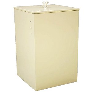 Lixeira para Banheiro Mdf Quadrada C/ Strass 8litros Biscuit