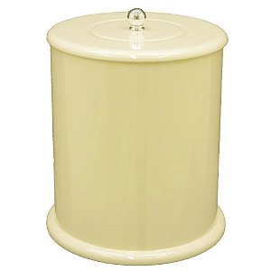 Lixeira para Banheiro Mdf Redonda 6 Litros Biscuit
