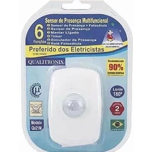 Sensor de Presença Multifuncional Qa21m Bivolt