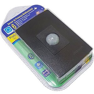 Sensor de Presença Embutir Qi2m Preto