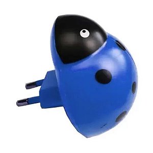 Luz Noturna Joaninha Azul Led 0,3w Bivolt